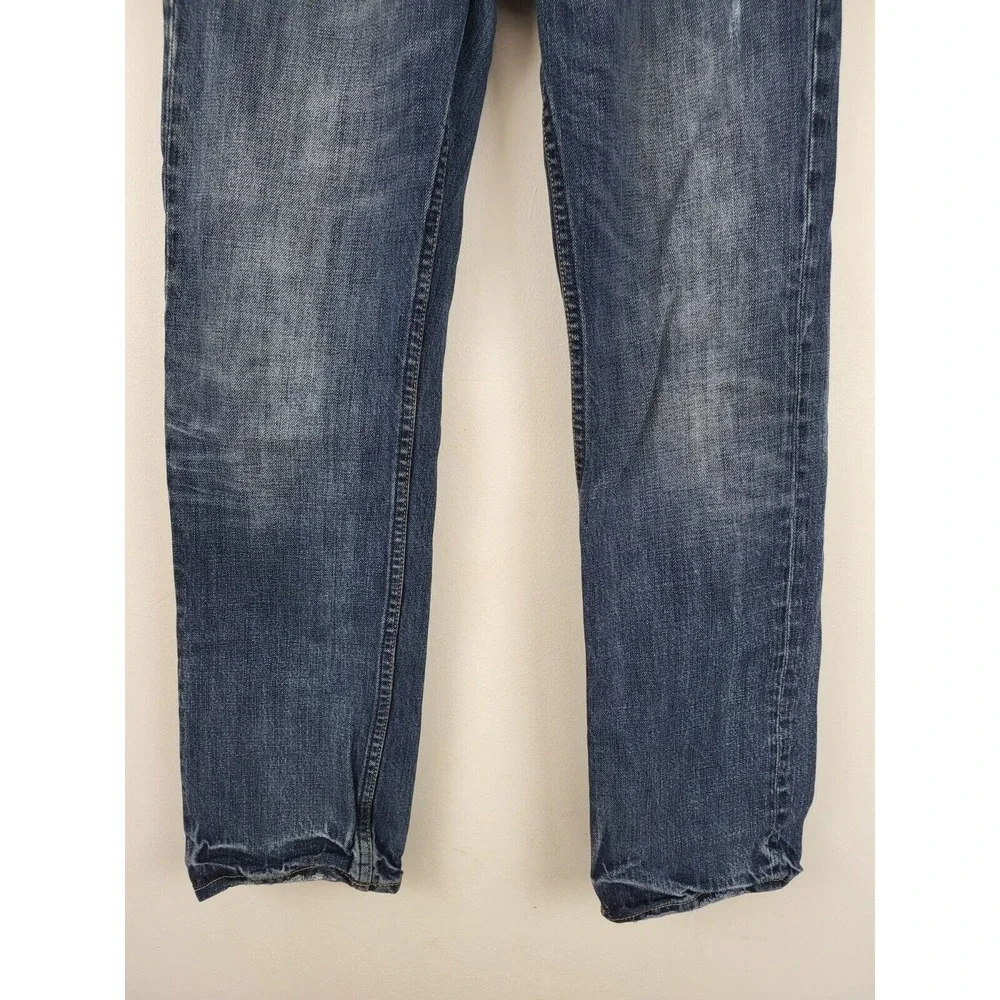 American Eagle Slim Straight Jeans 28/30 Mens High Rise Distressed Medium Wash